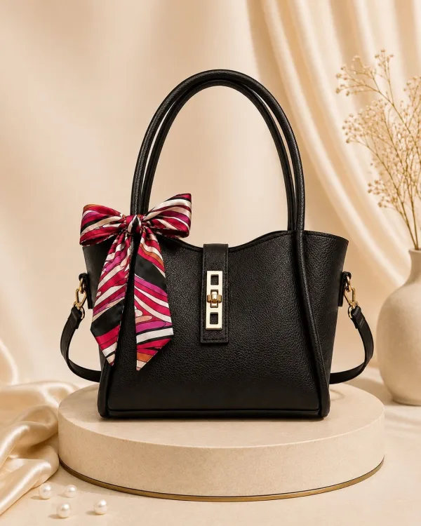 Black Leather Tote Bag