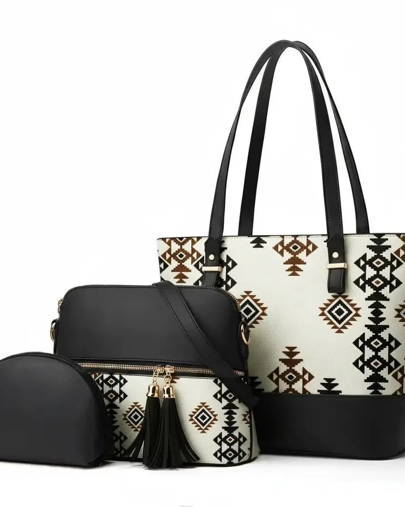 Print 3-Piece Handbag Set 2