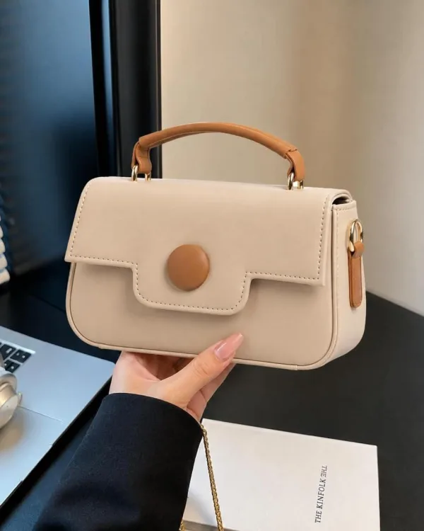 Minimalist Top Handle Bag in Skin