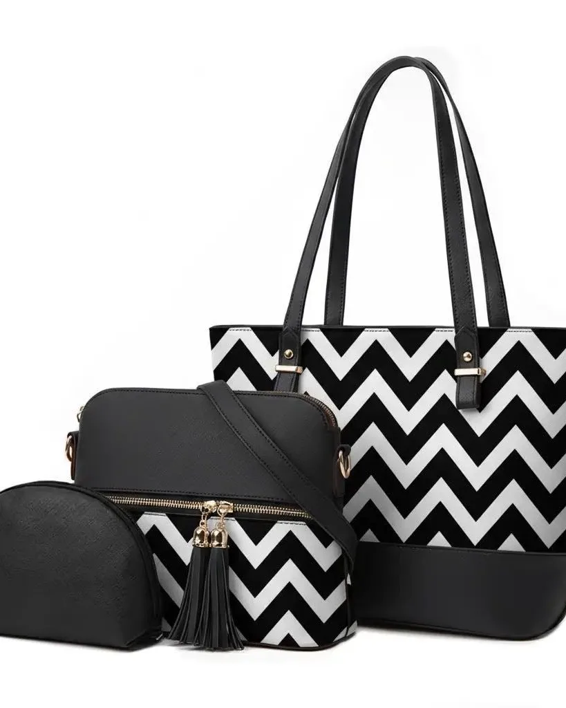 Print 3-Piece Handbag Set 4