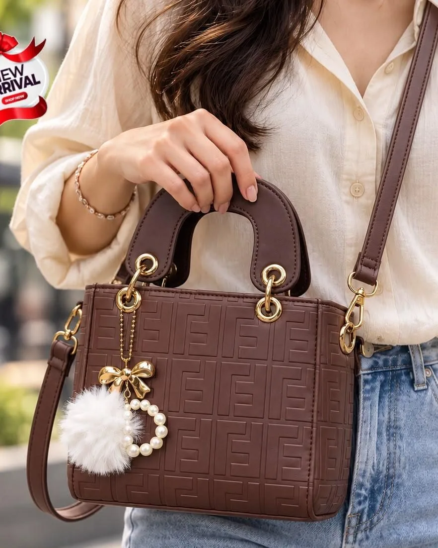 Luxury Choclate Embossed Handbag for Women